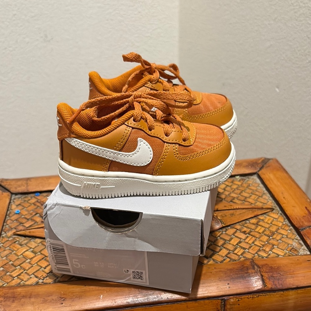 Nike Orange and White Sneakers Classic Design
